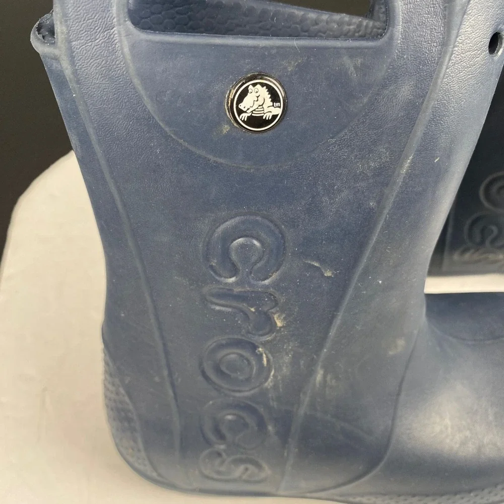 Crocs Kids Size C 12  Handle‎ It Rain Boots Navy Pull On  Waterproof,Outdoor